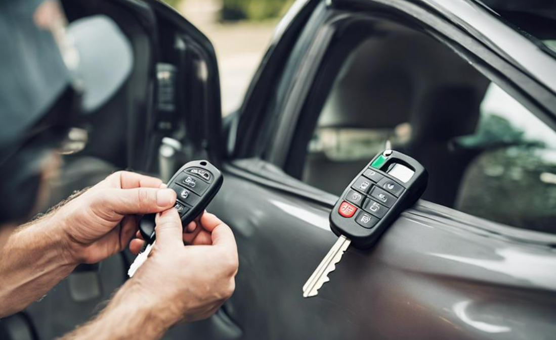 Alt text for an image: "ABC Locksmith emergency car key replacement service in Ohio - quick and reliable solutions to lost, broken, or locked-in car keys."